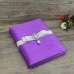 Purple Silk Box Wedding Invitation Card with Ribbon Bow Customized